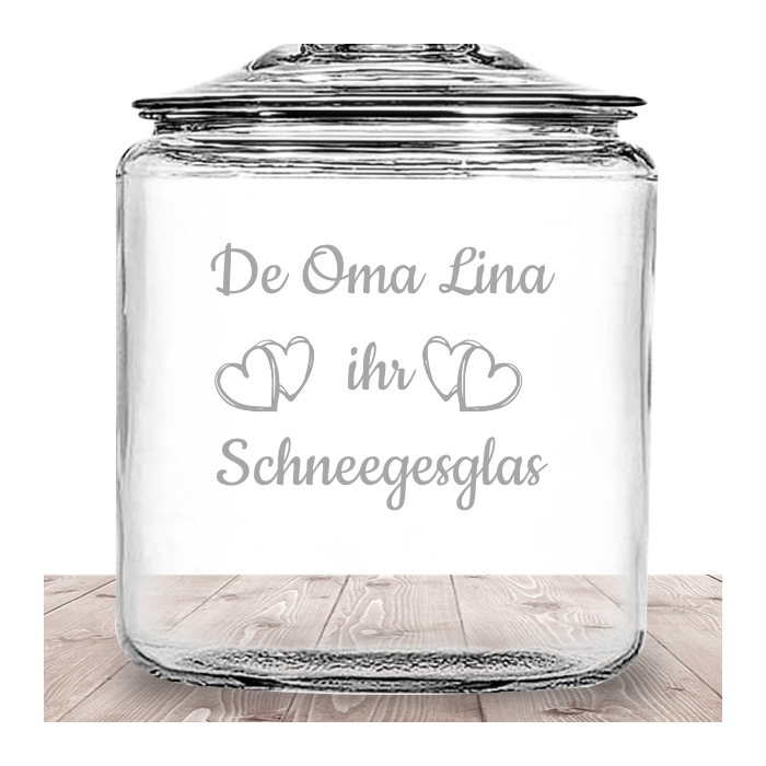 Personalisiertes Keksglas mit Name graviert