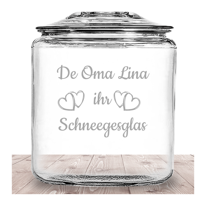 Personalisiertes Keksglas mit Name graviert